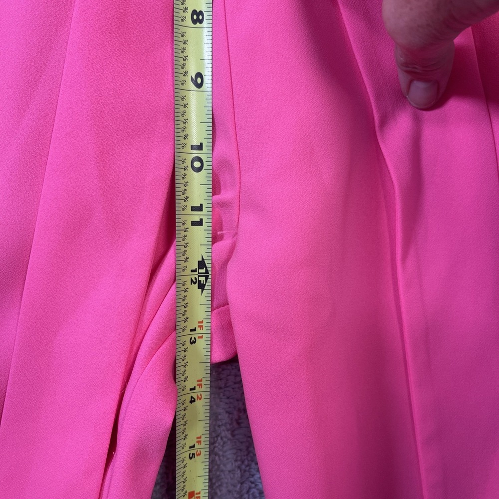 Lilly Pulitzer Sz‎ 4 Pink Off-The-Shoulder Puff Sleeve Wide Leg Jumpsuit - Picture 6 of 11